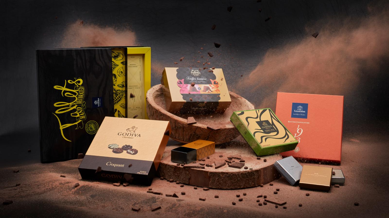 productfotografie luxe verpakkingen chocolade sfeer