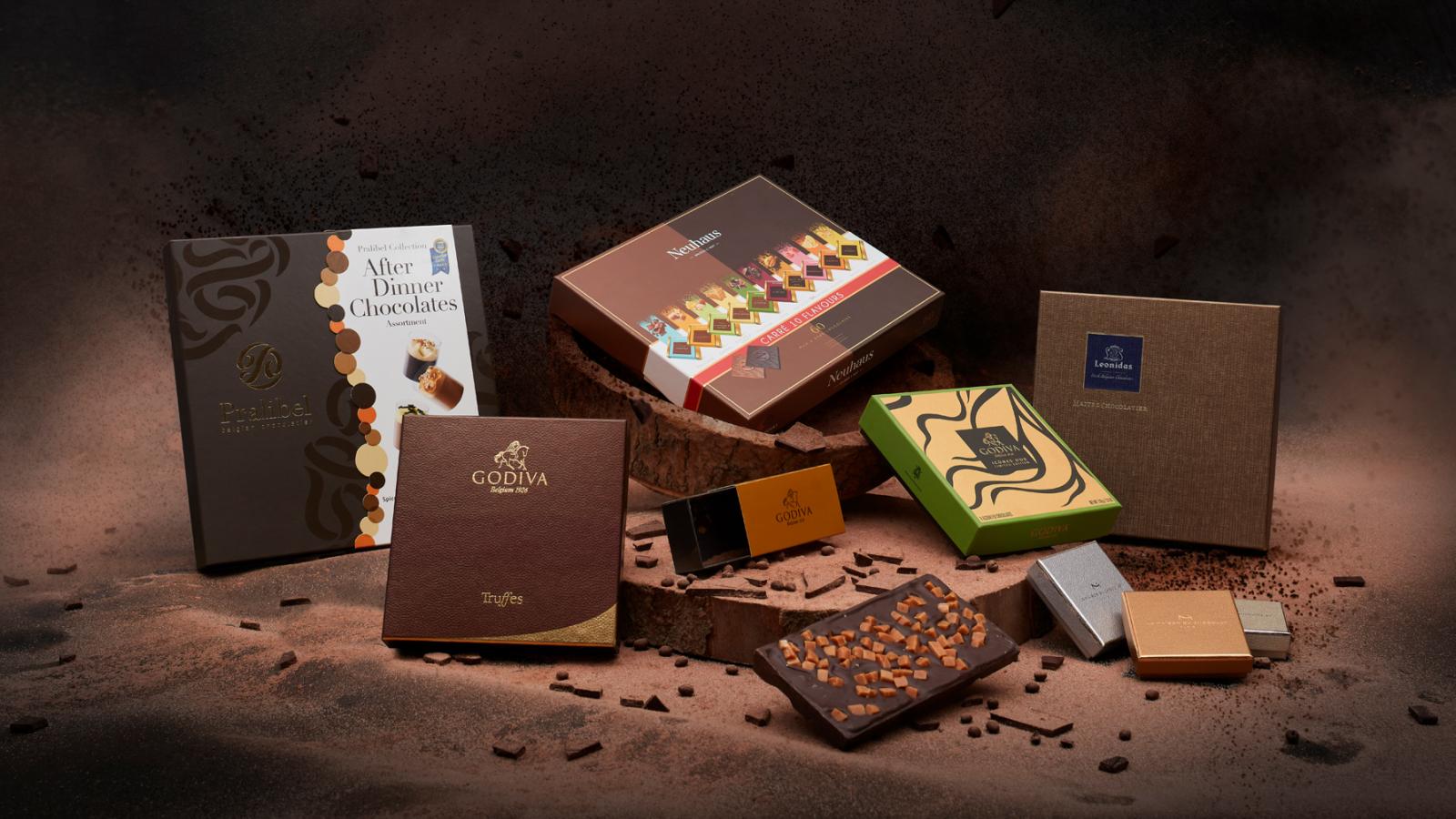 productfotografie luxe verpakkingen chocolade
